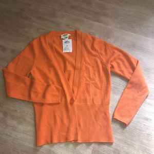 Talbots cashmere cardigan modern cut Medium NWT